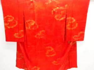 アンティーク　綸子金砂子　雲模様長襦袢